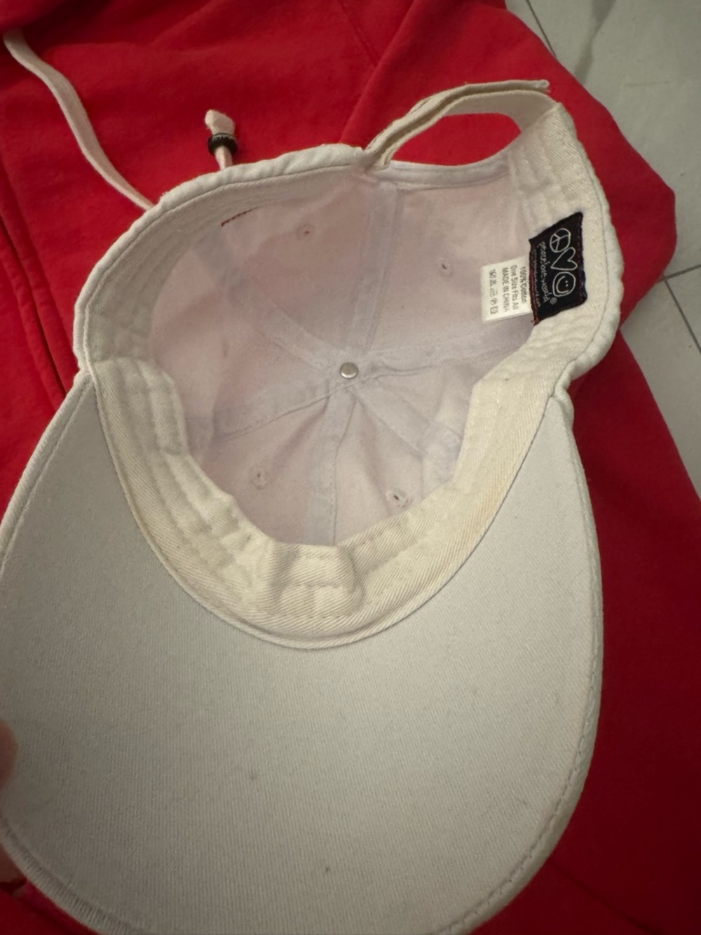 Peace Love Word Red 'Happy' Graphic Zip Hoodie with White 'LOVE' Cap - Picture 7 of 9